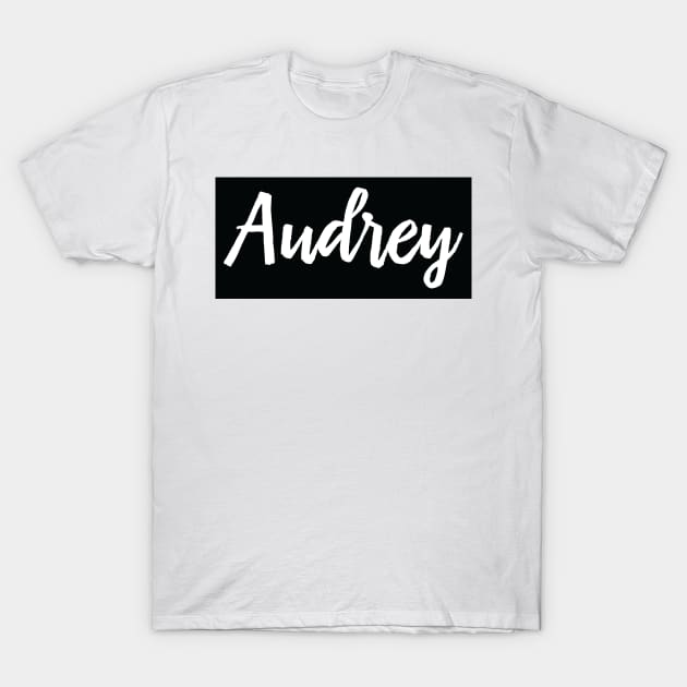 Audrey Script T-Shirt by ProjectX23Red